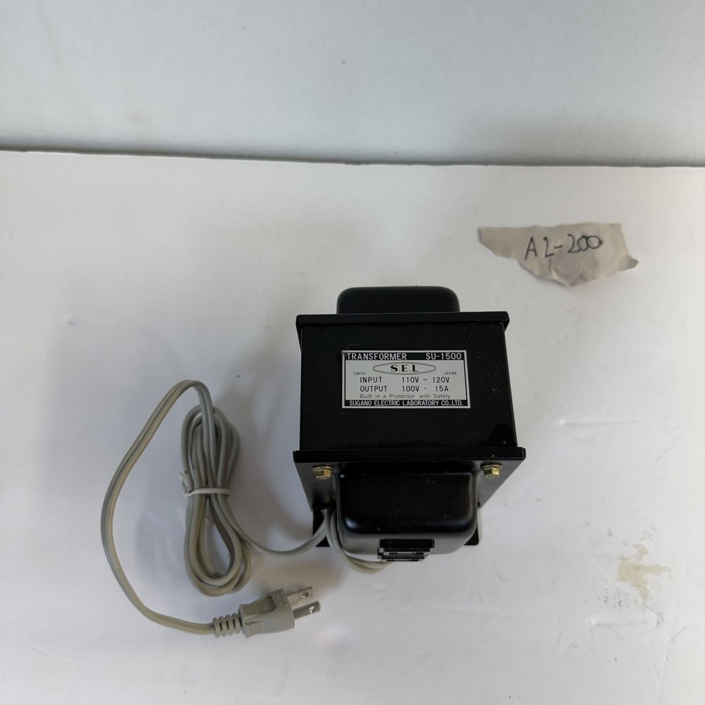 S.E.L. SU-1500 Step-Down Transformer 110V-120V to 100V 15A Japan Import A2-200